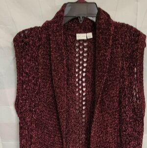 C Est 1946 L Burgundy Sweater Vest Super Soft